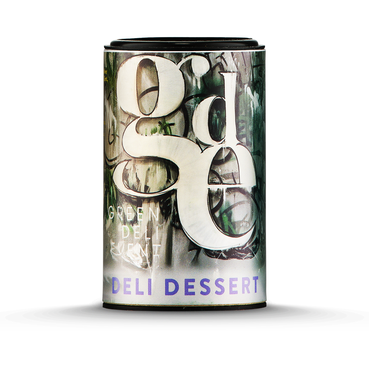 Gewürzdose gefüllt mit einem Gewürz passend zum Dessert